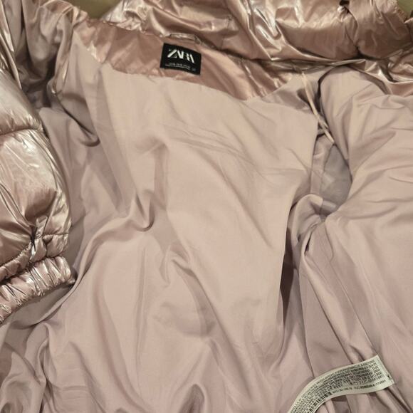 Metallic Pink Puffer Jacket - Picture 9 of 12